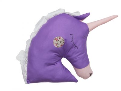 Perna decorativa handmade Purple Unicorn